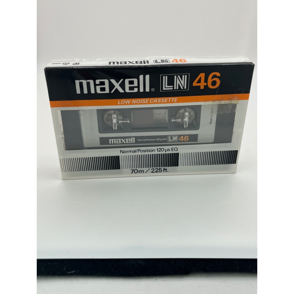 VTG Maxell‎ LN 46 Low-Noise Cassette Tape Normal Position Type I 46 Min Sealed